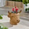 Highland Cow Head Plant Pot -Dunelm 30866973