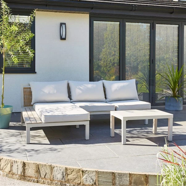 Compact Natural Corner Sofa Lounger Set 4 Compact Natural Corner Sofa Lounger Set - Image 2