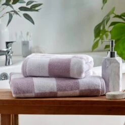 Checkerboard Cotton Towel -Dunelm 30868018