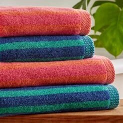 Bold Stripe Cotton Towel -Dunelm 30868022 alt03