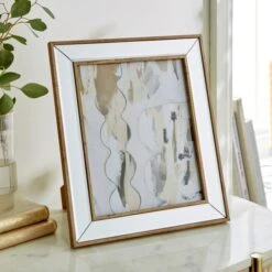 Mirror And Wood Effect Photo Frame -Dunelm 30868967
