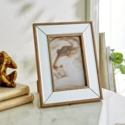 Mirror And Wood Effect Photo Frame -Dunelm 30868972