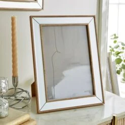 Mirror And Wood Effect Photo Frame -Dunelm 30868974
