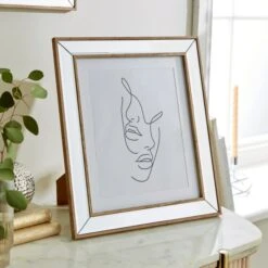 Mirror And Wood Effect Photo Frame