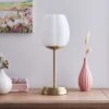 Frosted Tulip Ribbed Table Lamp -Dunelm 30869079