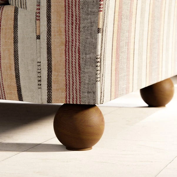 Angus Striped Linen Snuggle Chair 9 Angus Striped Linen Snuggle Chair - Image 7