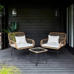 Rattan Rope Bistro Set 11 Rattan Rope Bistro Set -Dunelm 30870017 alt01