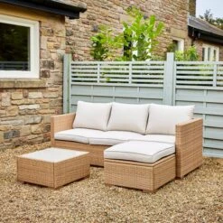 Rattan Sofa Lounger Set 23 Rattan Sofa Lounger Set -Dunelm 30870149 alt01