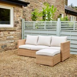 Rattan Sofa Lounger Set 24 Rattan Sofa Lounger Set -Dunelm 30870149 alt03