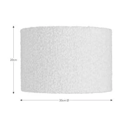 Hazelle Boucle Drum Lamp Shade -Dunelm 30870660 alt08