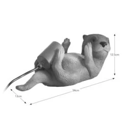 Ottelie The Otter Resin Table Lamp 13 Ottelie The Otter Resin Table Lamp -Dunelm 30870750 alt08