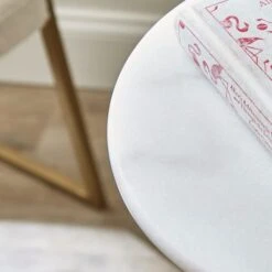 Carrara Marble Base Floor Lamp With Table -Dunelm 30871997 alt03