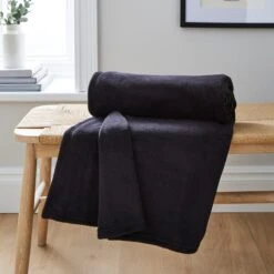 Soft Fleece Recycled Throw, 130x170cm -Dunelm 30872574