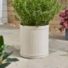 Round Galvanised Plant Pot -Dunelm 30872697