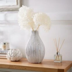 Ribbed Stone Bottle Vase -Dunelm 30873677