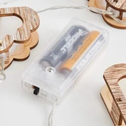 Wooden Cloud 10 LED String Lights 8 Wooden Cloud 10 LED String Lights -Dunelm 30873997 alt03