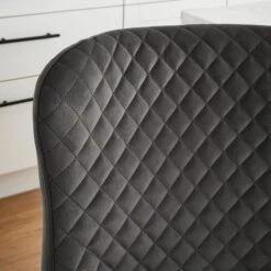 Montreal Counter Height Bar Stool, Velvet -Dunelm 30876143 alt02