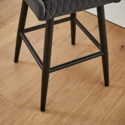 Montreal Counter Height Bar Stool, Velvet -Dunelm 30876143 alt03