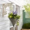 Artificial Pastel Floral Rattan Hanging Basket -Dunelm 30877122