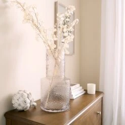 Dimpled Glass Vase -Dunelm 30877715