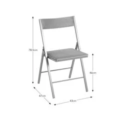 Emily Folding Dining Chair, Velvet -Dunelm 30884041 alt09