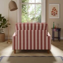 Beatrice Two Tone Woven Stripe Snuggle Chair -Dunelm 30887228 alt01