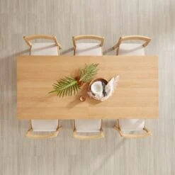 Hudson 6-8 Seater Rectangular Extendable Dining Table, Oak -Dunelm 30888475 alt02