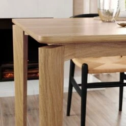 Hudson 6-8 Seater Rectangular Extendable Dining Table, Oak -Dunelm 30888475 alt04