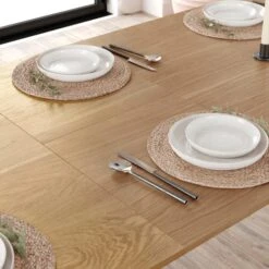 Hudson 6-8 Seater Rectangular Extendable Dining Table, Oak -Dunelm 30888475 alt06