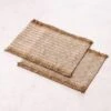 Pack Of 2 Jute Geo Rectangle Placemats -Dunelm 30890864
