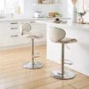 Donte Adjustable Height Swivel Bar Stool, Faux Leather -Dunelm 30891308