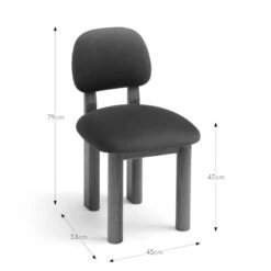 Adelita Dining Chair, Velvet -Dunelm 30891339 alt09