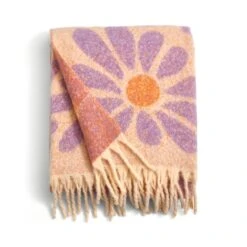 Retro Flower Mohair Throw 130cm X 180cm 21 Retro Flower Mohair Throw 130cm X 180cm -Dunelm 30891365 alt04