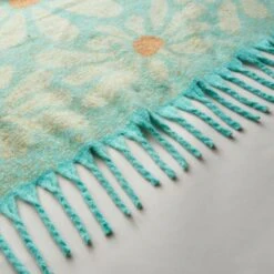 Retro Flower Mohair Throw 130cm X 180cm 15 Retro Flower Mohair Throw 130cm X 180cm -Dunelm 30891367 alt03