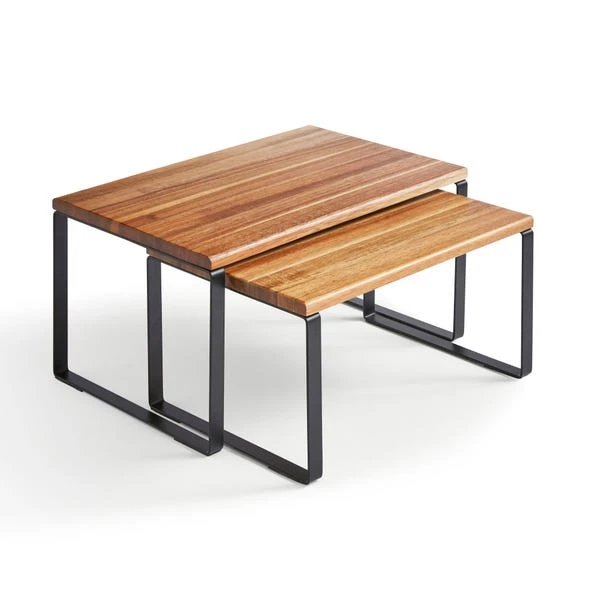 Acacia Black 2 Piece Stackable Storage Rack 5 Acacia Black 2 Piece Stackable Storage Rack - Image 3