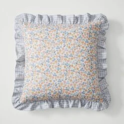 Elsie Gingham Square Cushion 20 Elsie Gingham Square Cushion -Dunelm 30893267 alt04