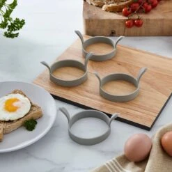 Handy Kitchen Pack Of 4 Silicone Egg Poaching Rings