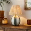 Mirabelle Round Striped Table Lamp -Dunelm 30894901