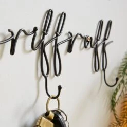 No Riff Raff Wire Key Hooks 6 No Riff Raff Wire Key Hooks -Dunelm 30895201 alt01