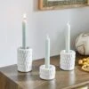 Set Of 3 Zen Ceramic 2-in-1 Candle Holders -Dunelm 30896022