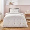 Embroidered Hearts Single Duvet Cover And Pillowcase Set -Dunelm 30898199