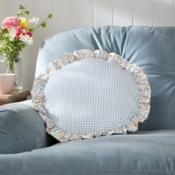 Elsie Gingham Round Cushion