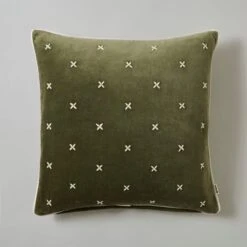 Cross Stitch Cotton Velvet Square Cushion 22 Cross Stitch Cotton Velvet Square Cushion -Dunelm 30899436 alt02