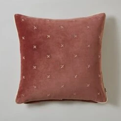 Cross Stitch Cotton Velvet Square Cushion 16 Cross Stitch Cotton Velvet Square Cushion -Dunelm 30899476 alt02