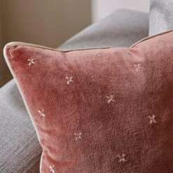 Cross Stitch Cotton Velvet Square Cushion 19 Cross Stitch Cotton Velvet Square Cushion -Dunelm 30899476 alt05