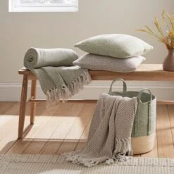 Jenson Herringbone Cushion -Dunelm 30899478 alt04