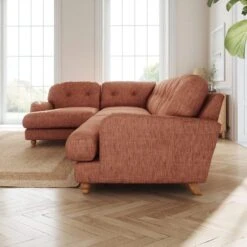 Martha Slub Faux Linen Full Corner Sofa -Dunelm 30901859 alt02