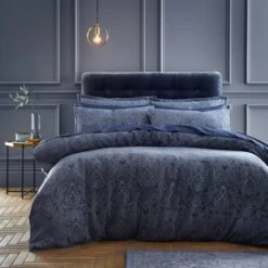 Haven Paisley Chenille Duvet Cover And Pillowcase Set -Dunelm 30902468