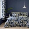 Bromley Modern Geo Navy Duvet Cover And Pillowcase Set -Dunelm 30902605