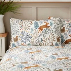 Woodland Tale Brushed Cotton Duvet Cover And Pillowcase Set -Dunelm 30907913 alt01